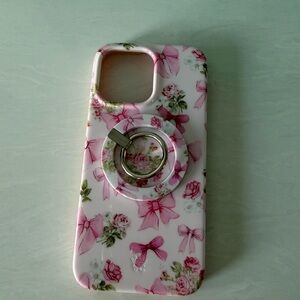Velvet Caviar Pink Floral Phone Case with Ring Holder
